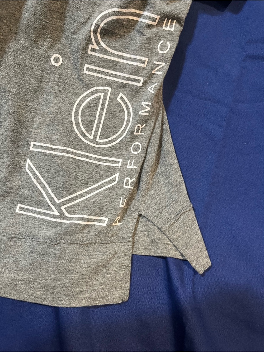 Calvin Klein Performance 2X Gray Soft Cotton Logo Dolman T Shirt Tunic Tee Top